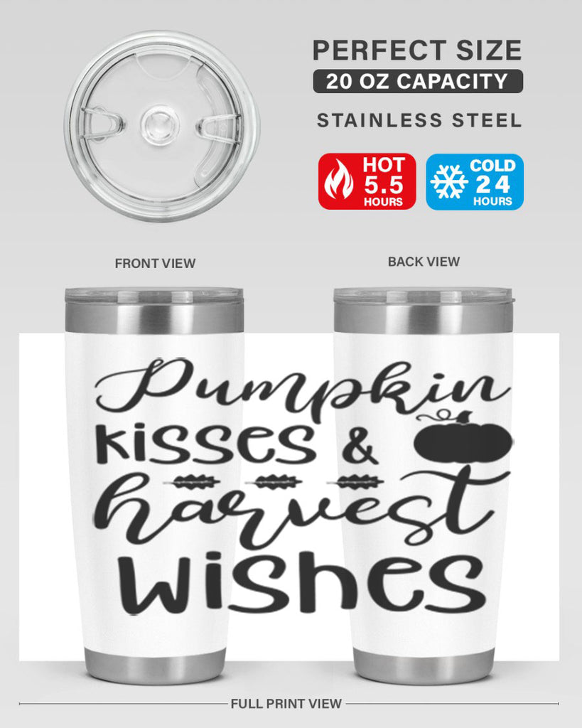 Pumpkin Kisses Harvest Wishes 525#- fall- Tumbler