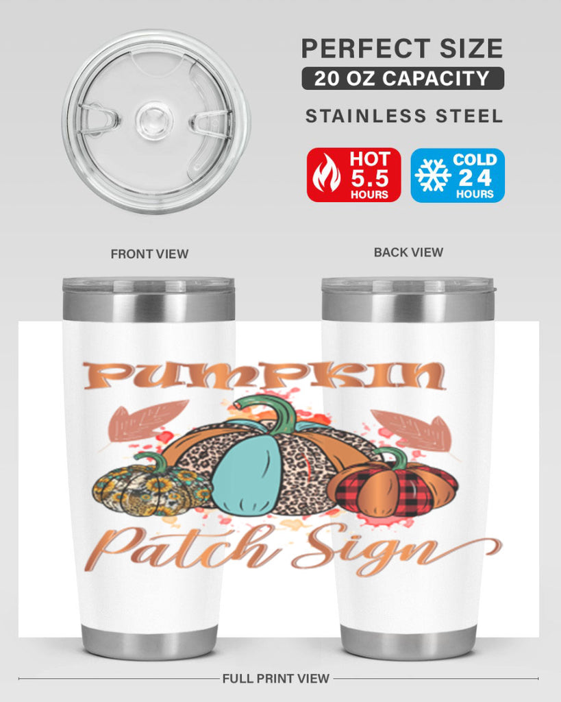 Pumpkin Patch Sign 530#- fall- Tumbler