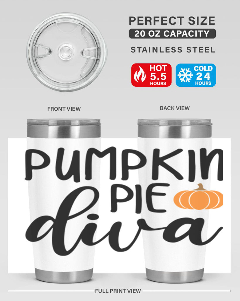 Pumpkin Pie Diva 532#- fall- Tumbler