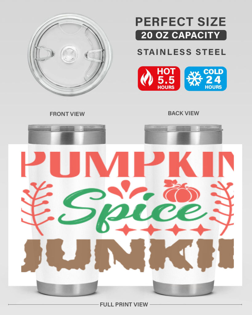 Pumpkin Spice Junkie 547#- fall- Tumbler