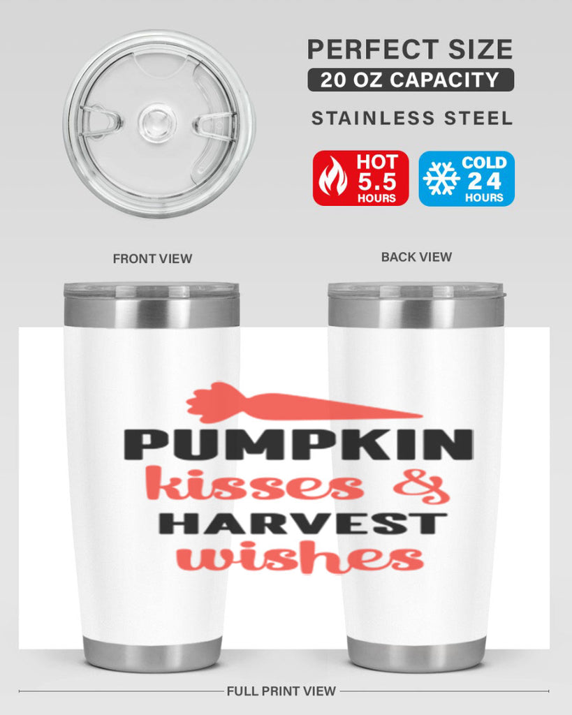 Pumpkin kisses harvest wishes 524#- fall- Tumbler