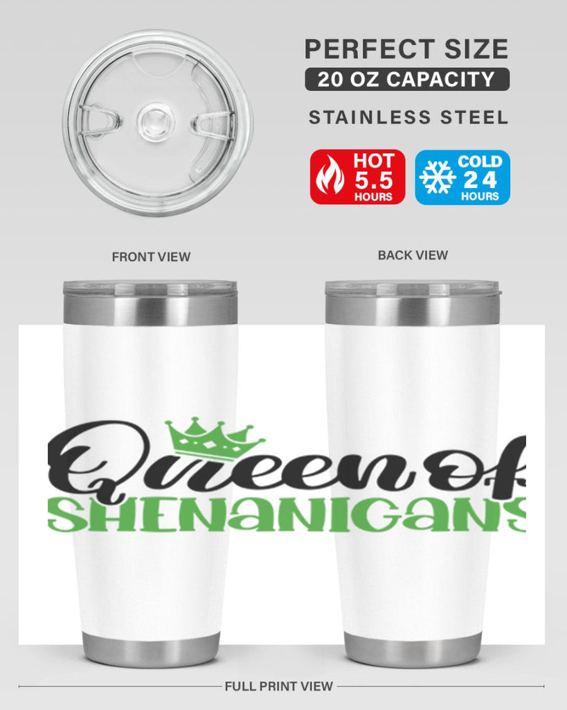 Queen Of Shenanigans Style 36#- St Patricks Day- Tumbler