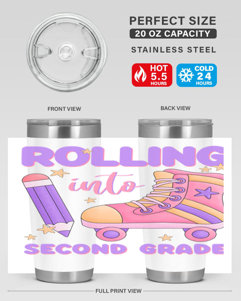 Rolling into 2nd Grade 24#- second grade- Tumbler