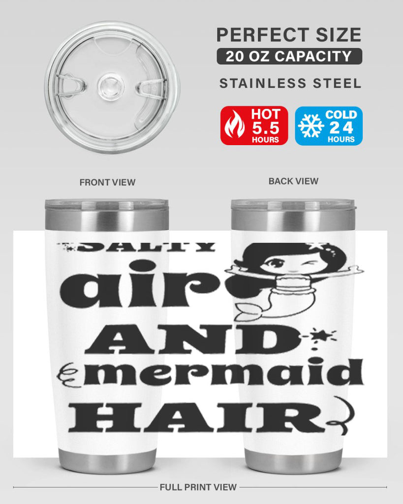 Salty air and mermaid hair 567#- mermaid- Tumbler