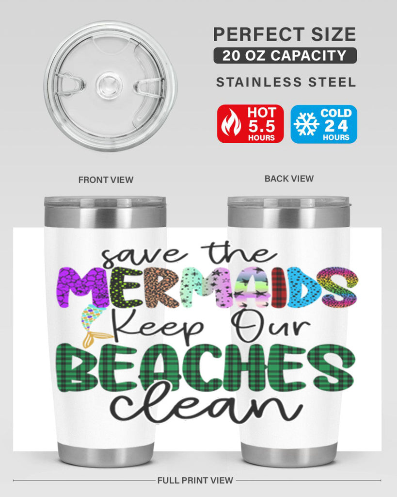 Save The Mermaids Keep Our 575#- mermaid- Tumbler