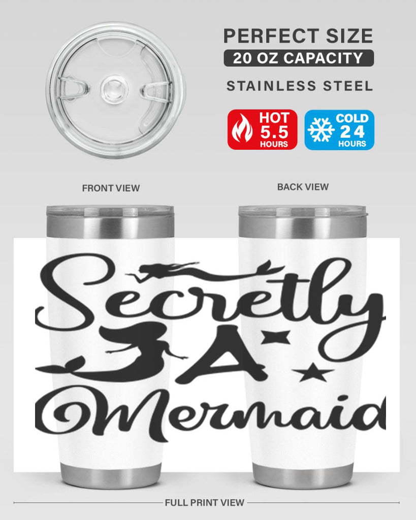 Secretly a mermaid 580#- mermaid- Tumbler