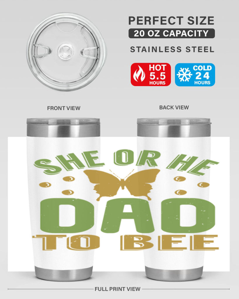She or He Dad to bee Style 172#- baby- tumbler