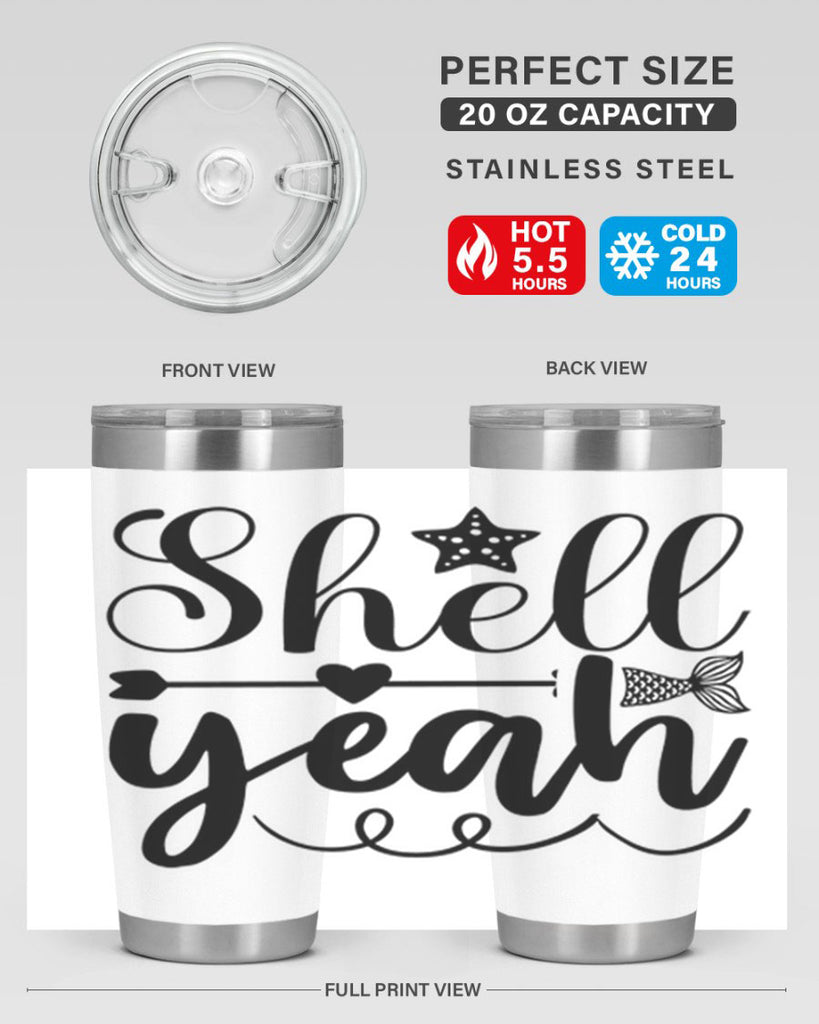 Shell Yeah 593#- mermaid- Tumbler