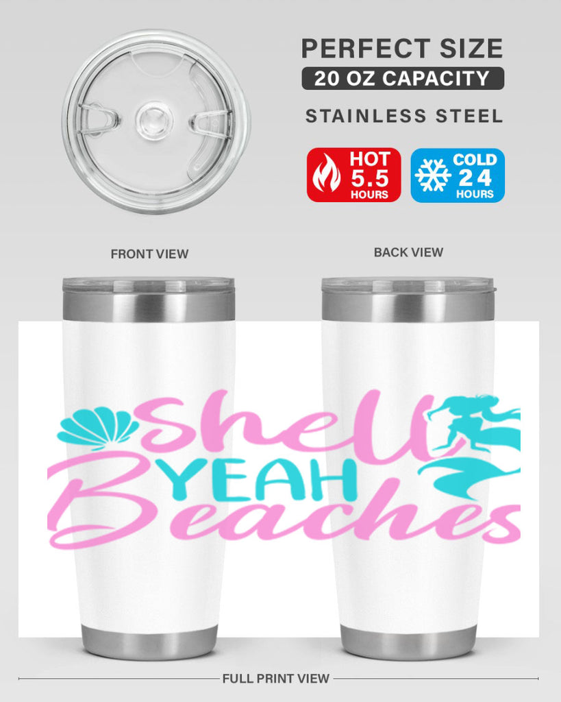 Shell Yeah Beaches 590#- mermaid- Tumbler