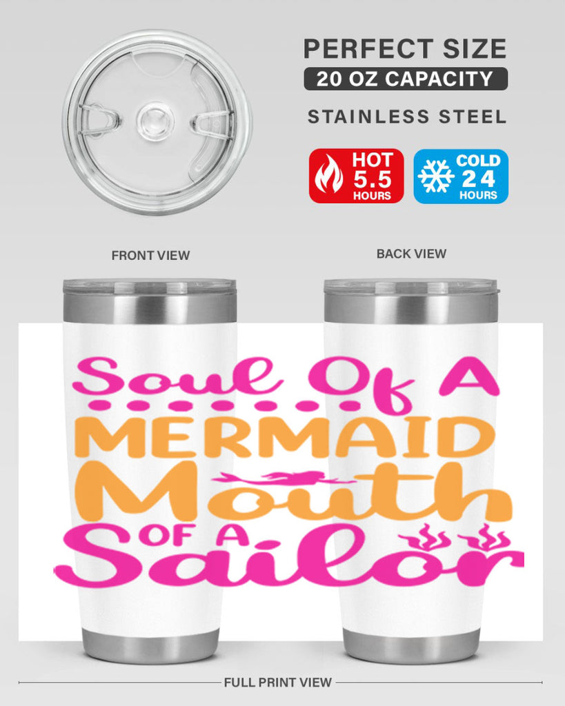 Soul Of A Mermaid Mouth Of A Sailor 619#- mermaid- Tumbler