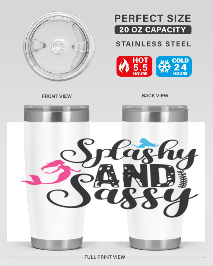 Splashy and Sassy 624#- mermaid- Tumbler