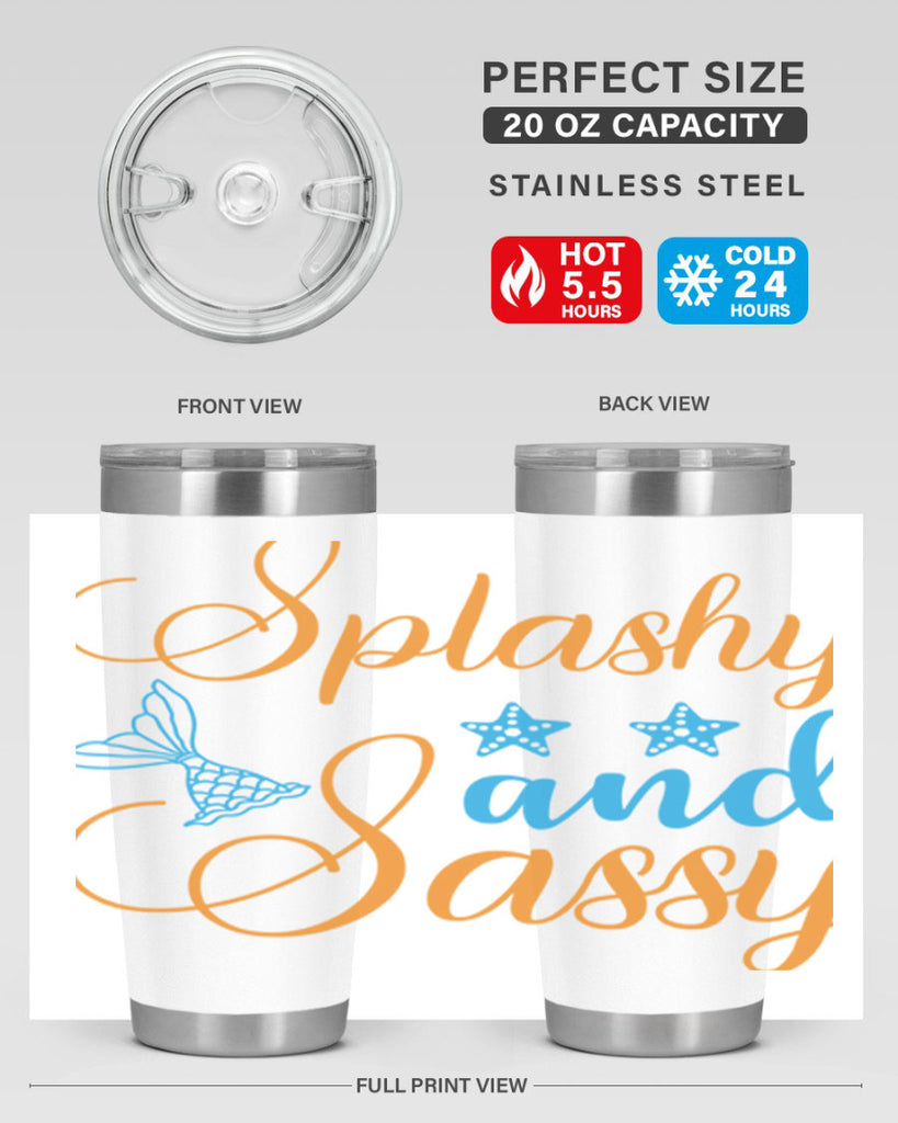 Splashy and Sassy Design 625#- mermaid- Tumbler