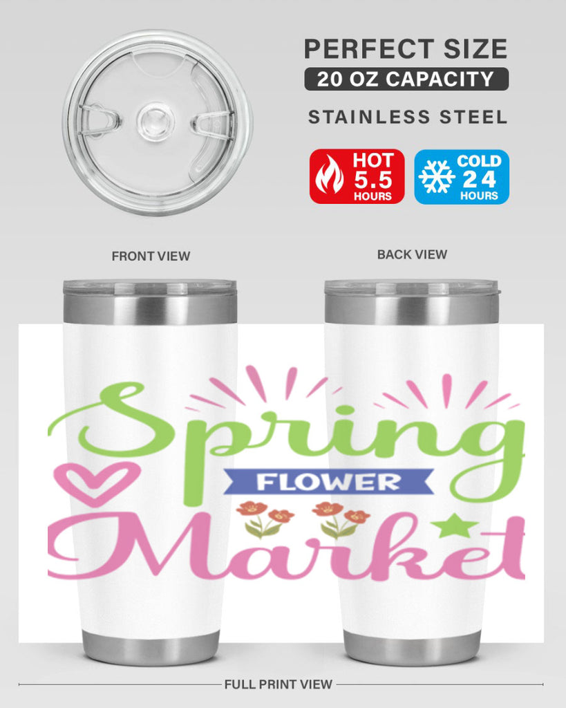 Spring Flower Market  487#- spring- Tumbler