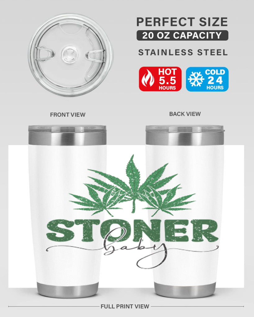 Stoner Baby Sublimation 261#- marijuana- Tumbler