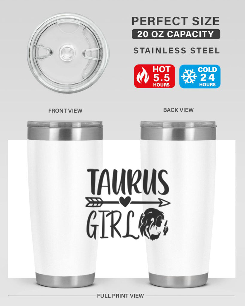 Taurus girl 498#- zodiac- Tumbler