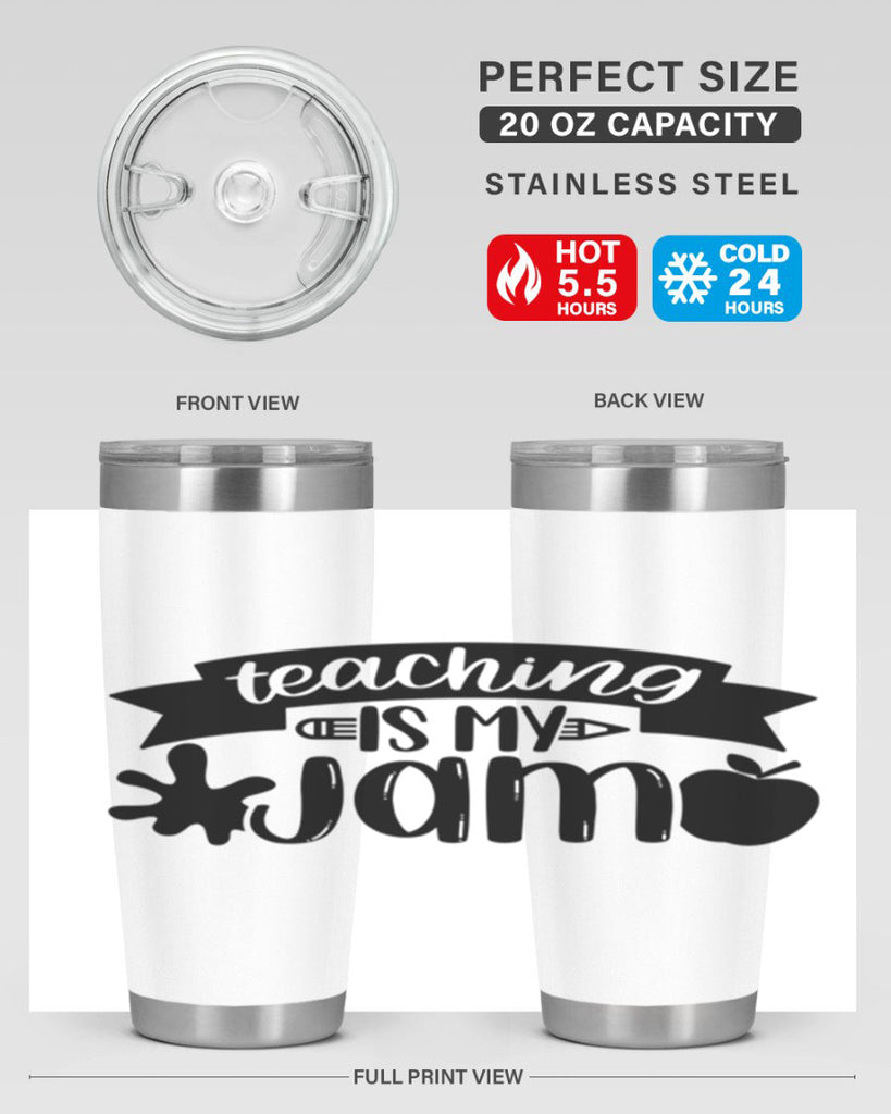 Teaching Is My Jam Style 40#- teacher- tumbler