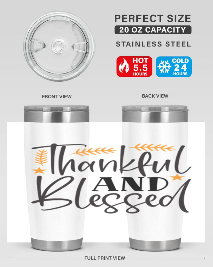 Thankfulandblessed 608#- fall- Tumbler