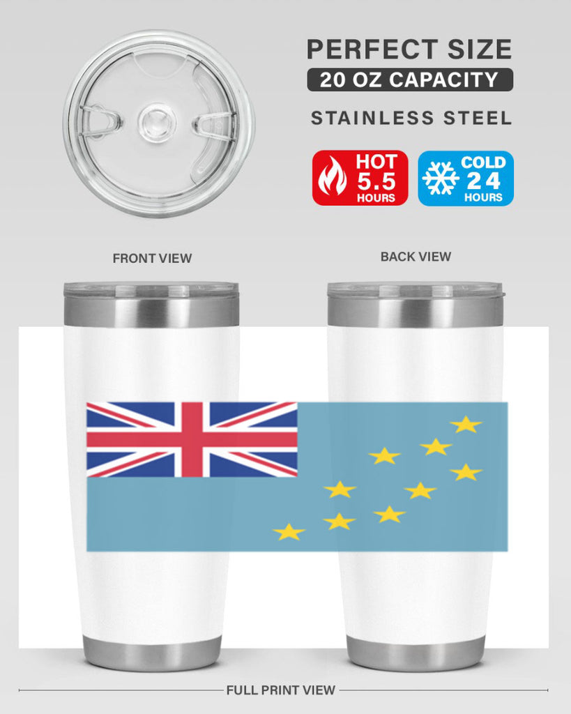 Tuvalu 15#- world flags- Tumbler