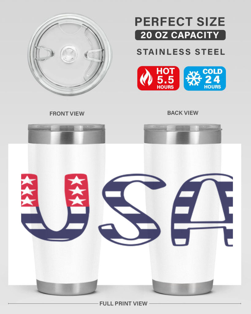 USA Style 184#- Fourt Of July- Tumbler