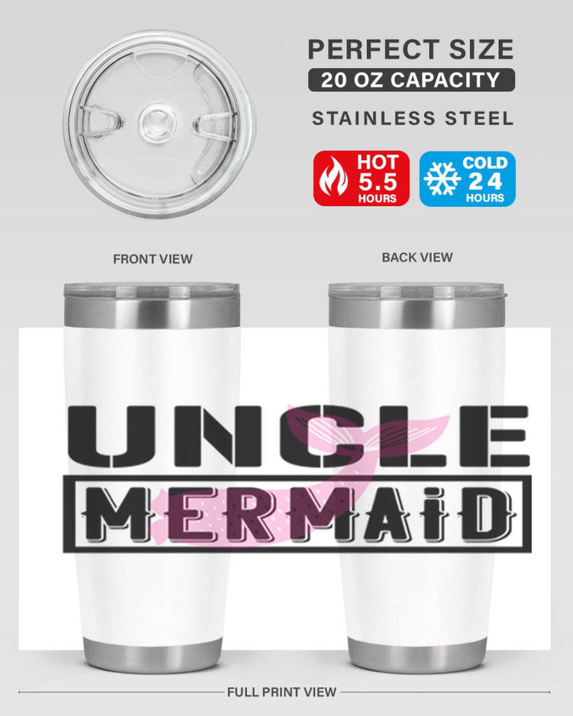 Uncle mermaid 634#- mermaid- Tumbler