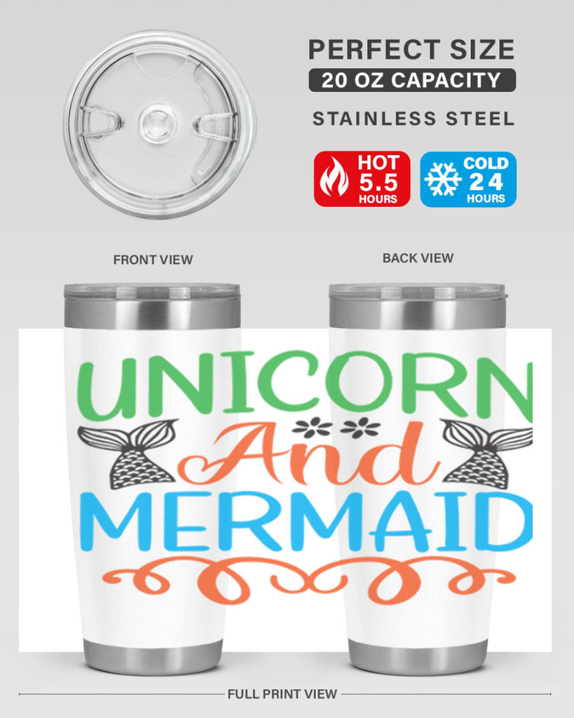 Unicorn And Mermaid 659#- mermaid- Tumbler