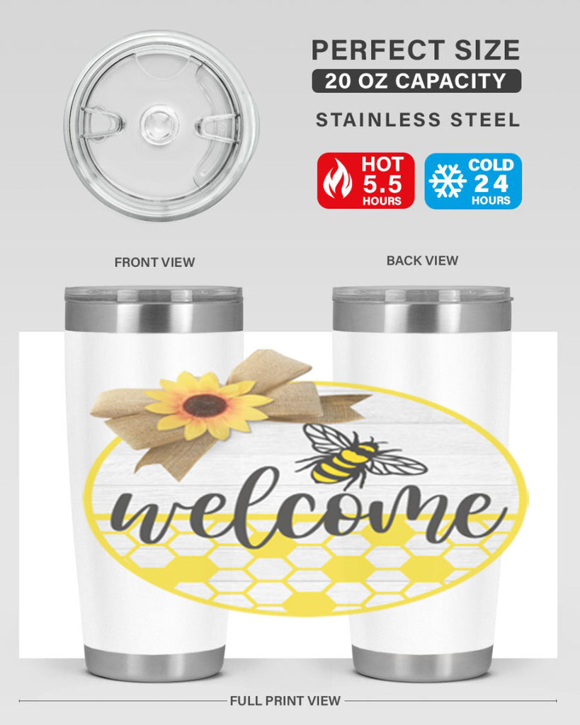 Welcome Bee and hive Mockup566#- spring- Tumbler