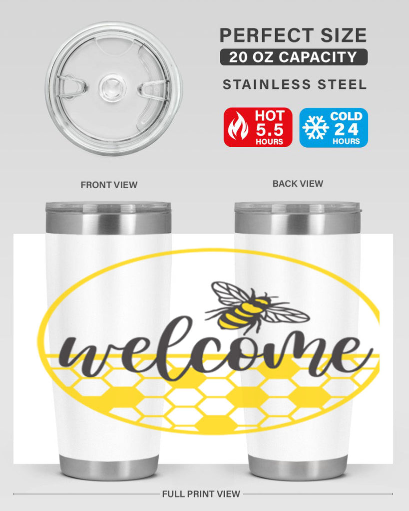 Welcome Bee and hive567#- spring- Tumbler
