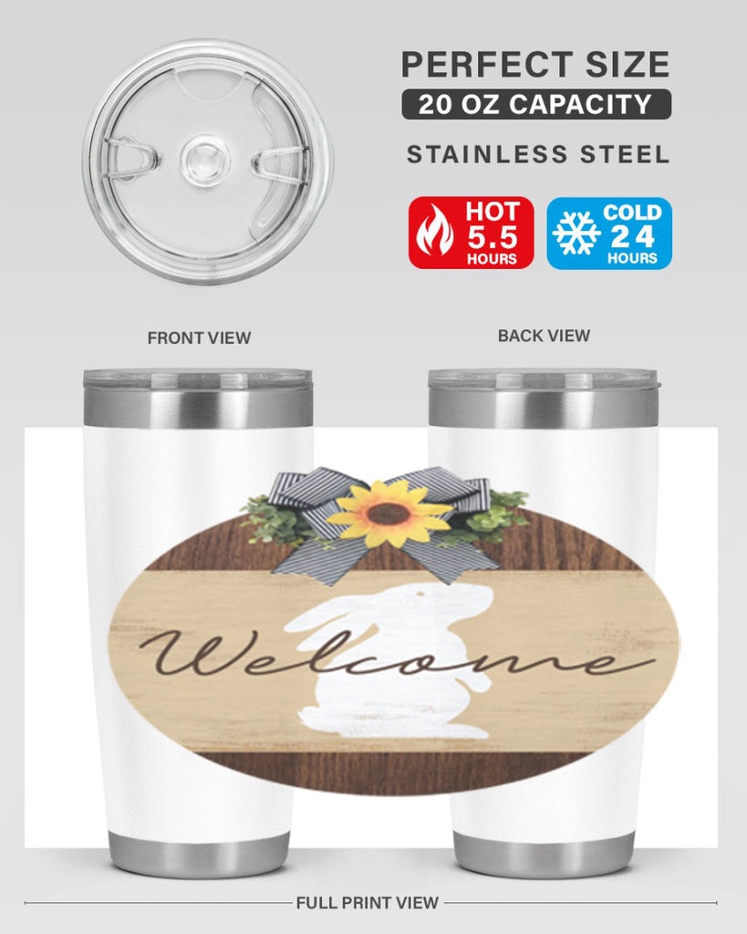 Welcome Bunny Mockup568#- spring- Tumbler