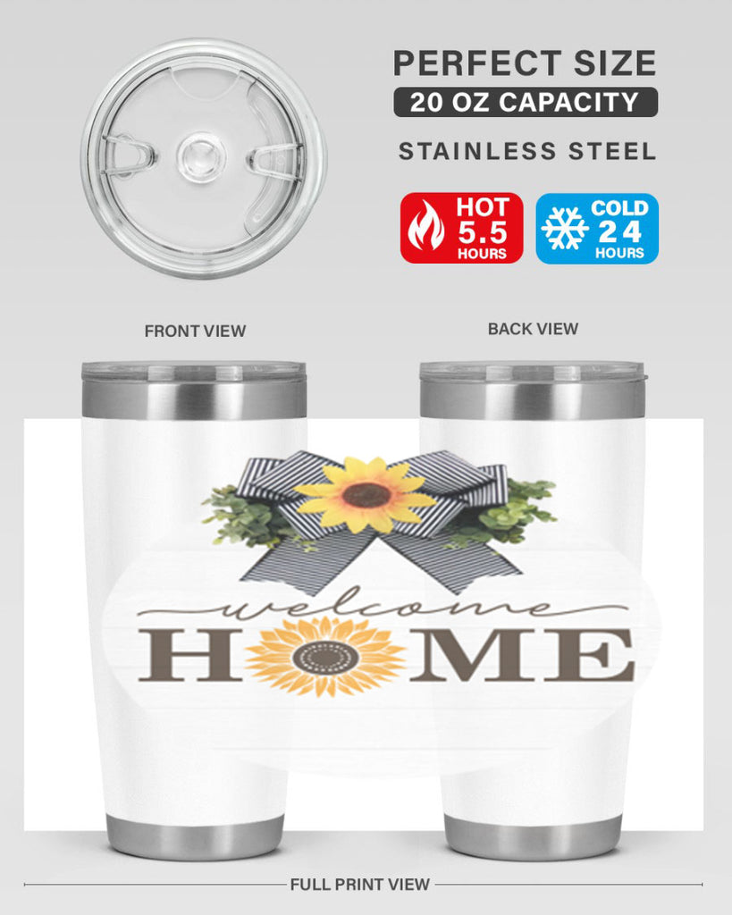 Welcome Home sunflower Mockup572#- spring- Tumbler