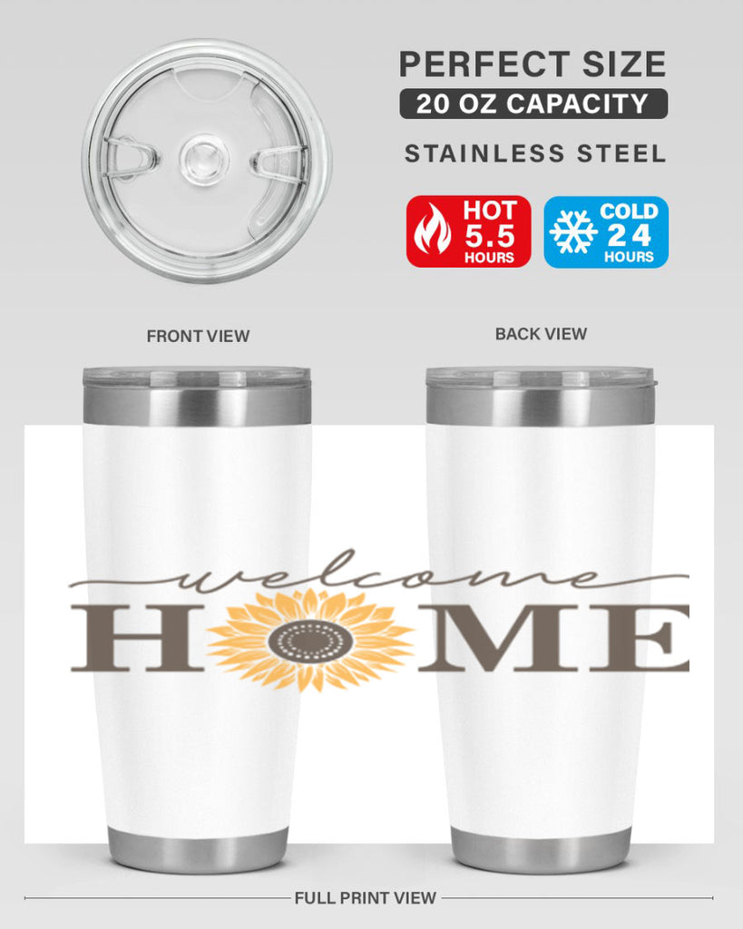 Welcome Home sunflower573#- spring- Tumbler