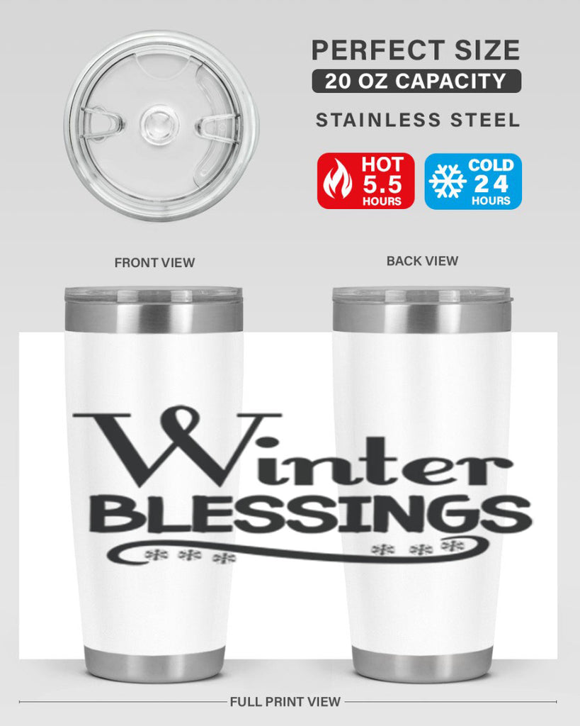 Winter Blessings 493#- winter- Tumbler