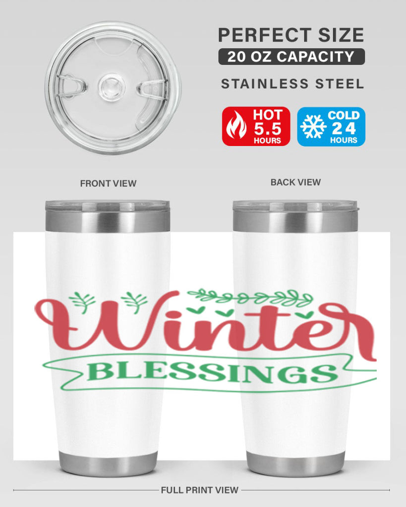 Winter Blessings 494#- winter- Tumbler