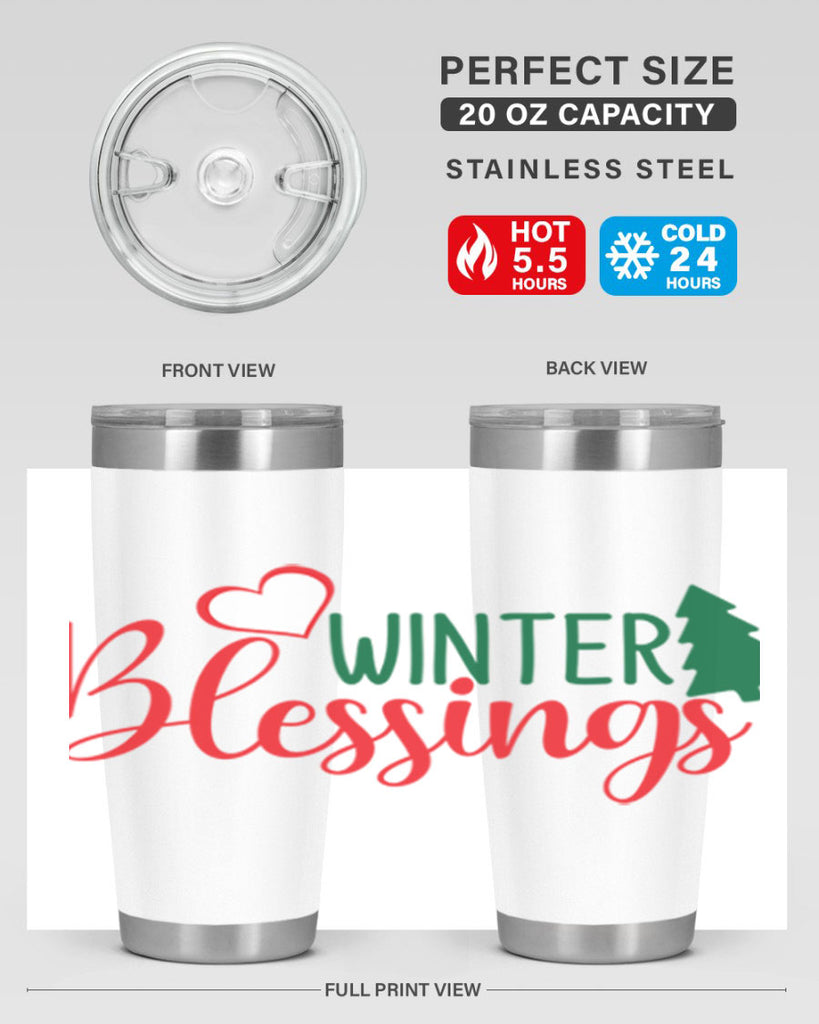 Winter Blessings 546#- winter- Tumbler