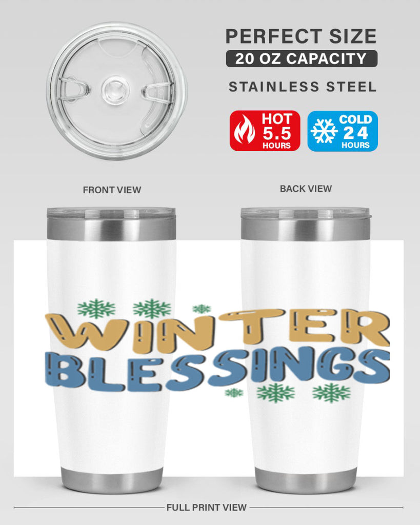 Winter Blessings 547#- winter- Tumbler