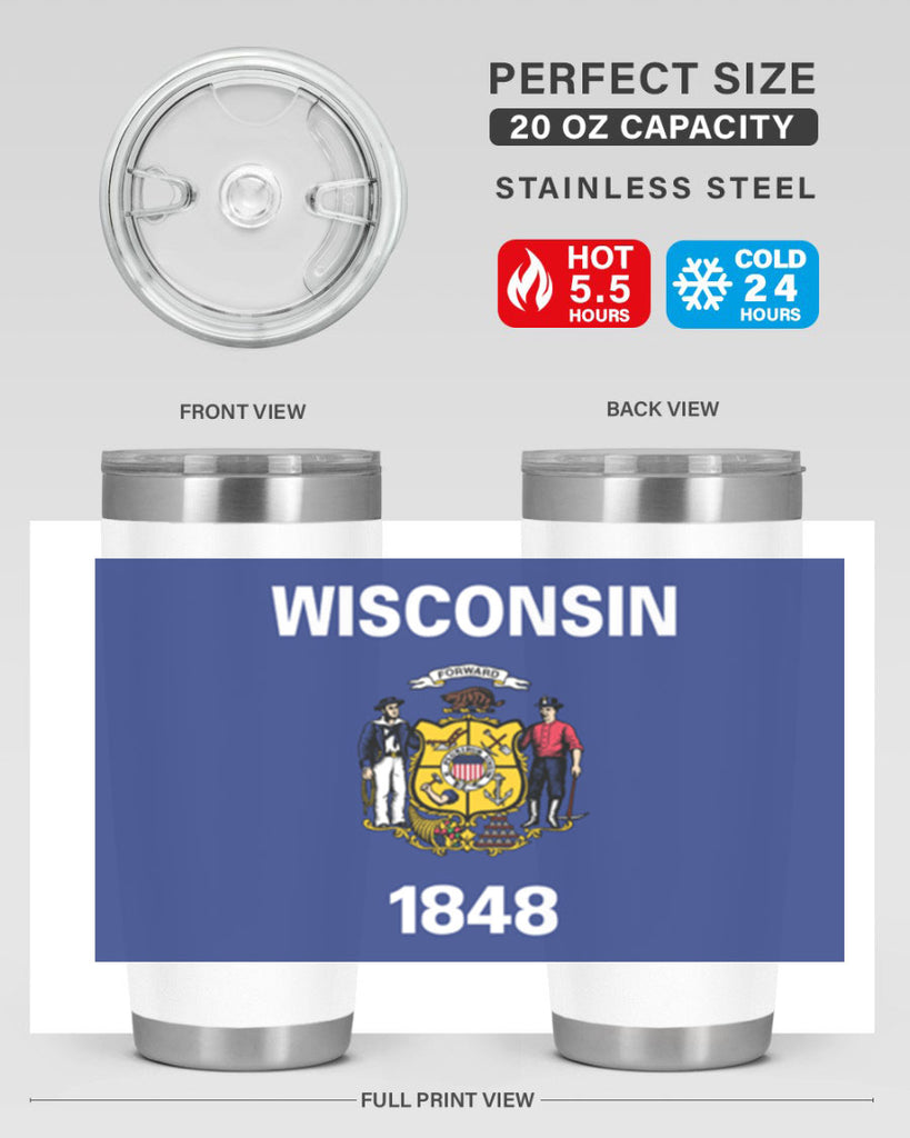 Wisconsin 2#- stateflags- Tumbler