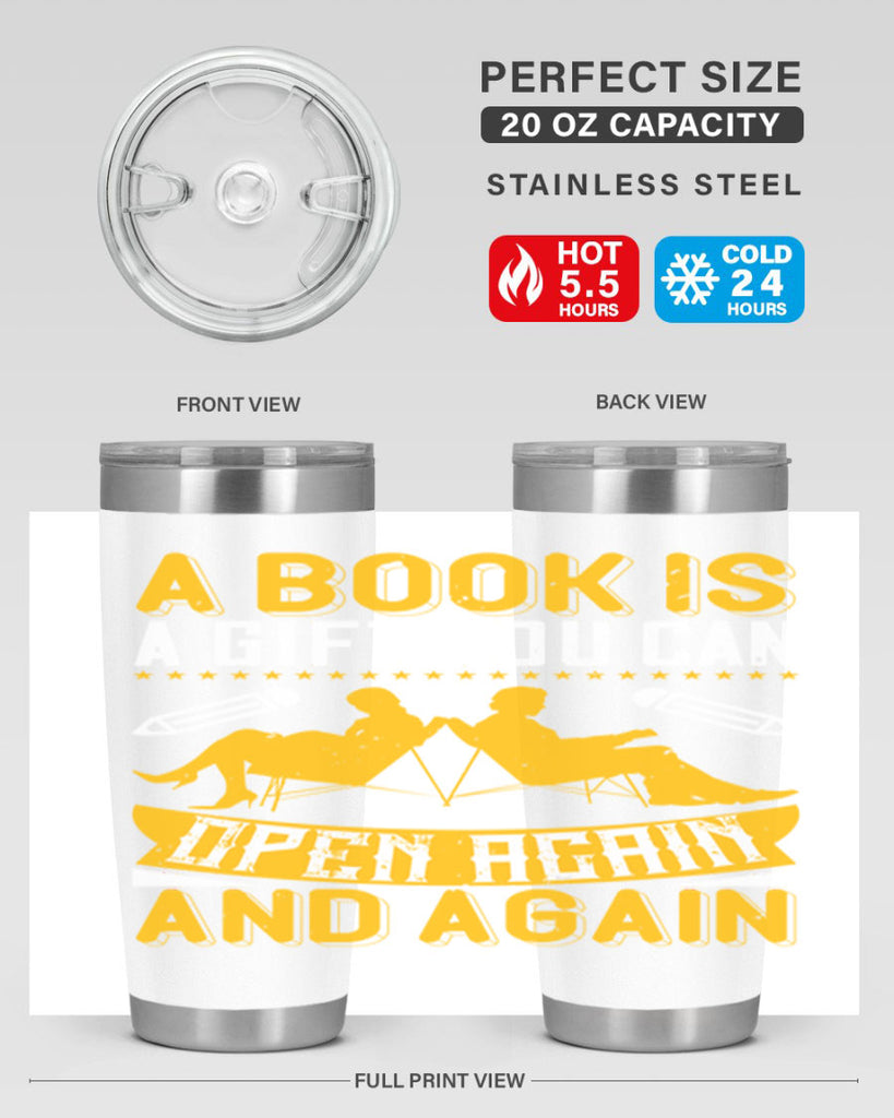 a book is a gift you can open again and again 80#- reading- Tumbler