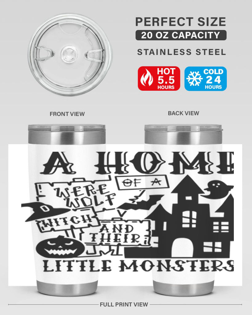 a home of a were wolf witch and their little monsters 96#- halloween- Tumbler