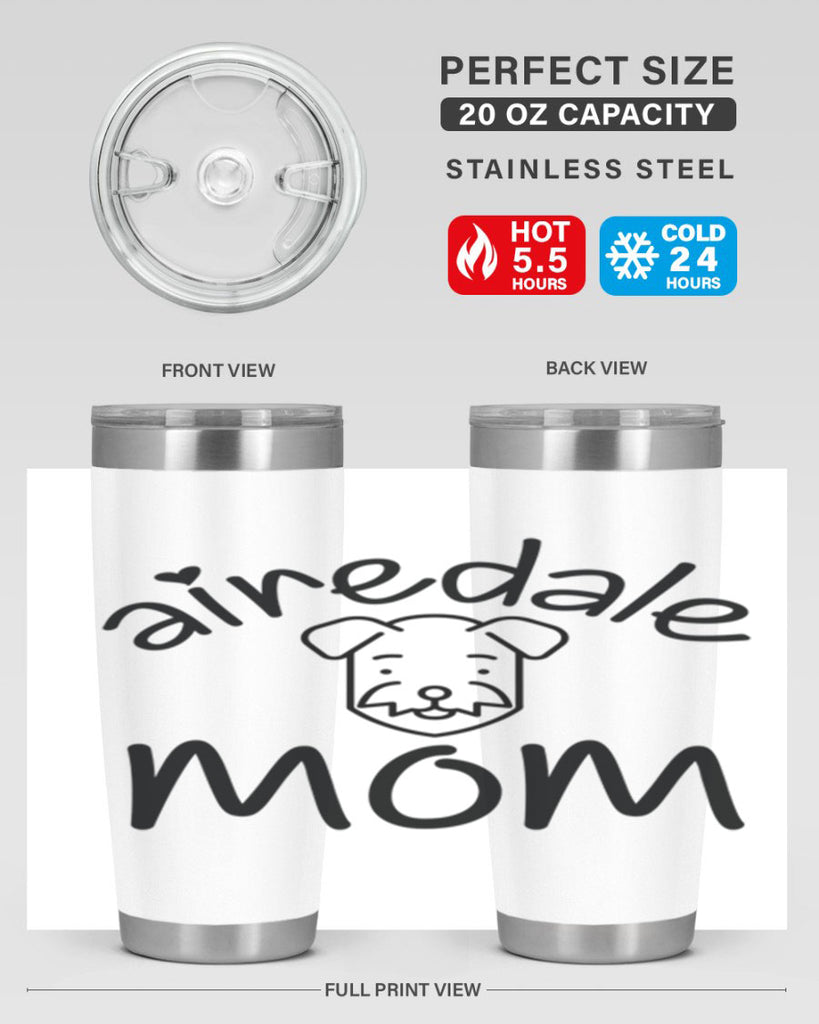 airedale mom 224#- mom- Tumbler