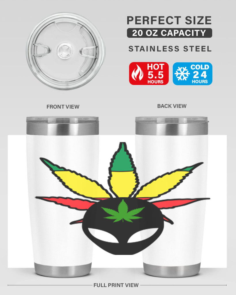 alien cannabis 10#- marijuana- Tumbler