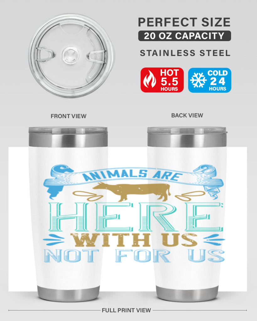 animals are here with us not for us 93#- vegan- Tumbler