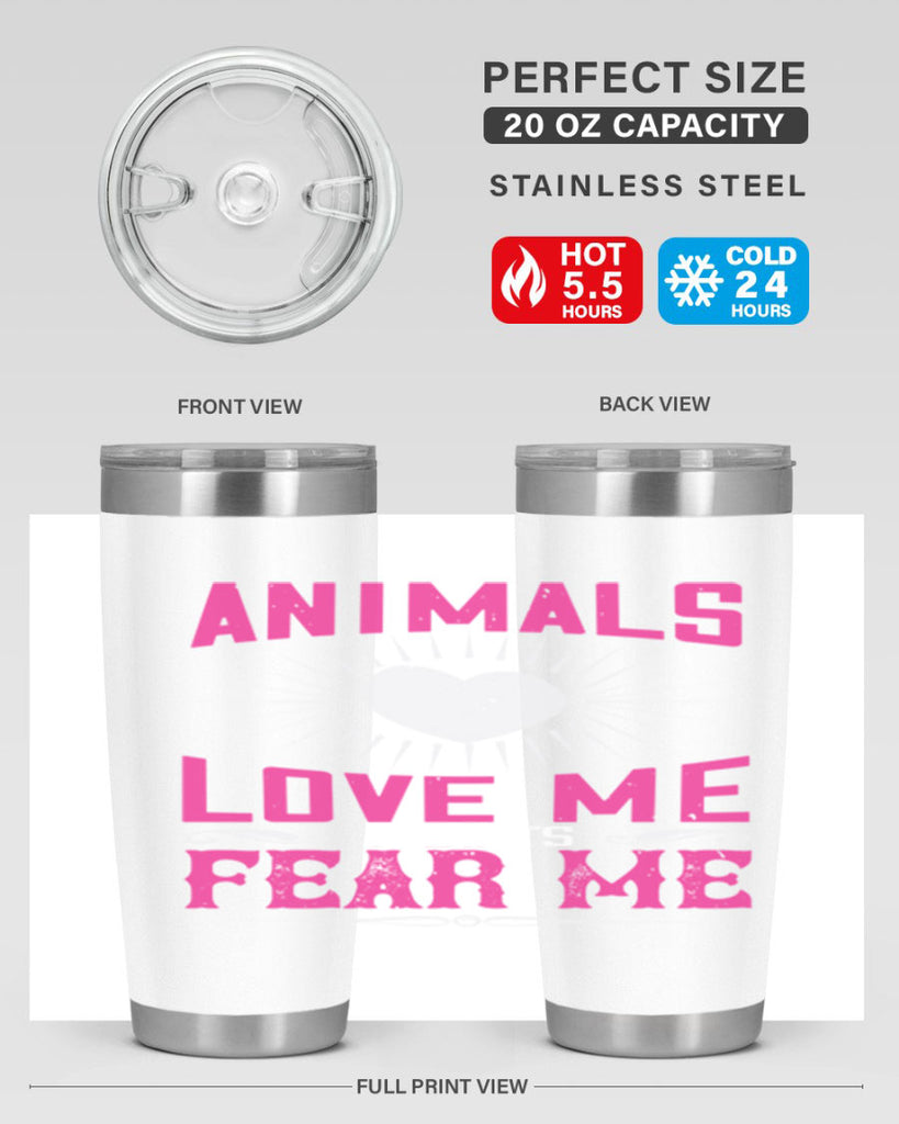 animals love me 102#- vegan- Tumbler