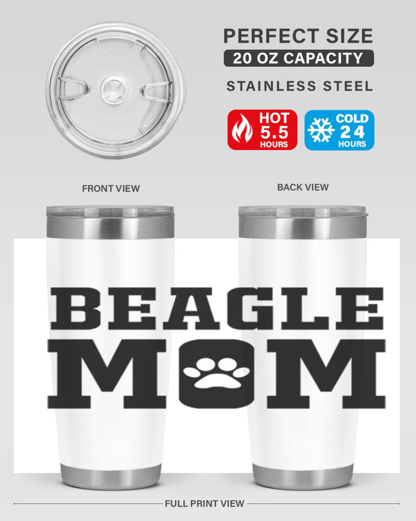 beagle mom 215#- mom- Tumbler