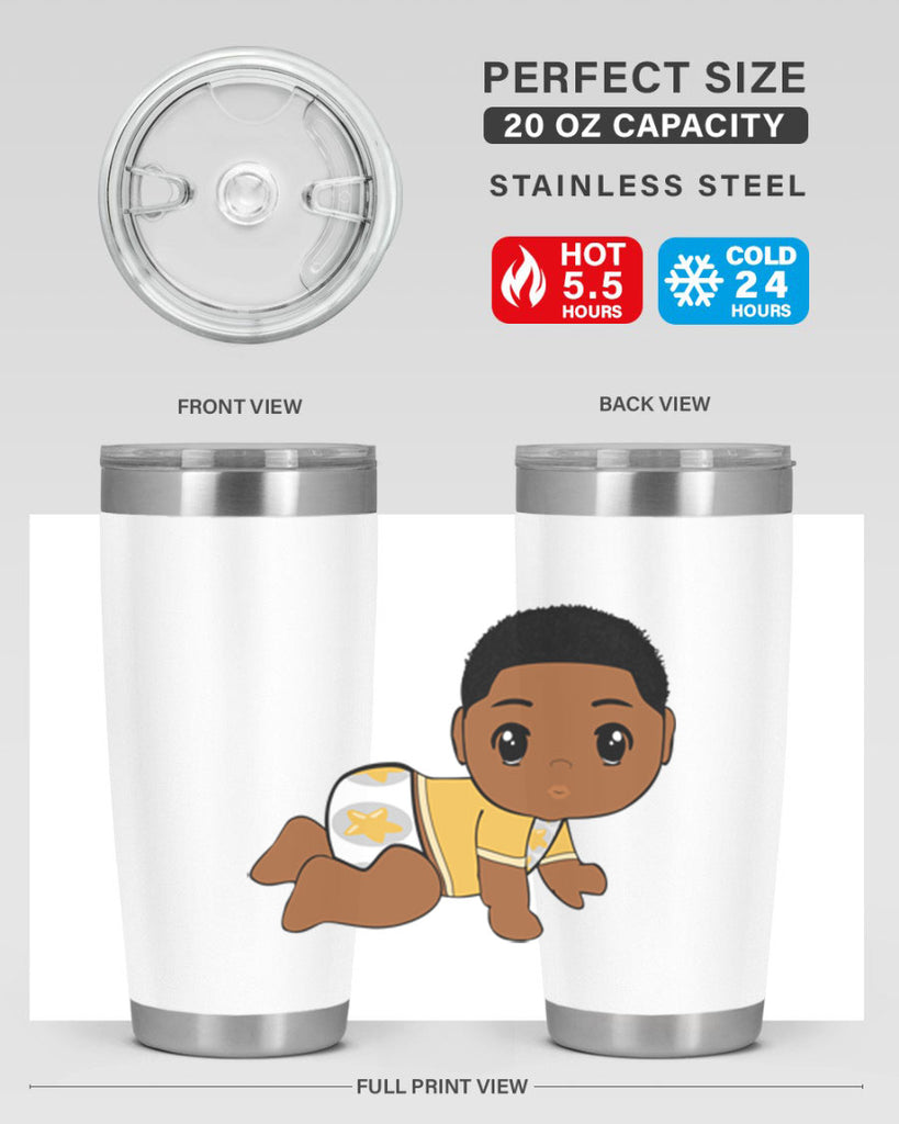 black baby boy 2#- black men - boys- tumbler