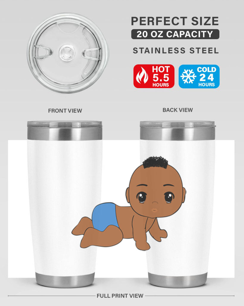 black baby boy 9#- black men - boys- tumbler