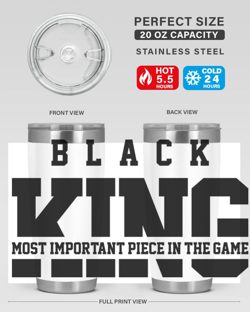 black king 233#- black words phrases- Cotton Tank