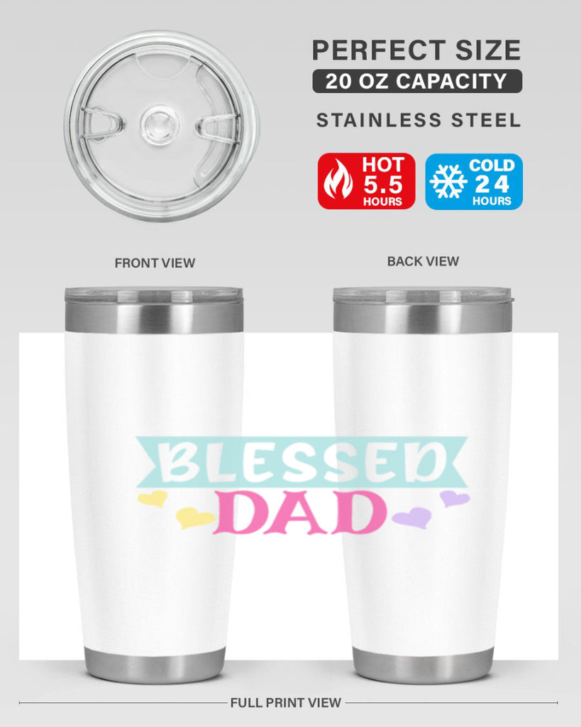 blessed dad 37#- dad- Tumbler