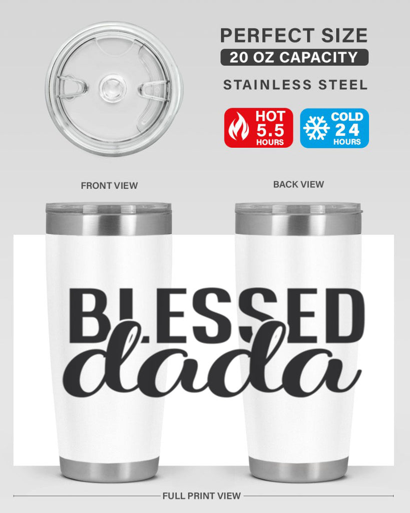 blessed dada 34#- dad- Tumbler