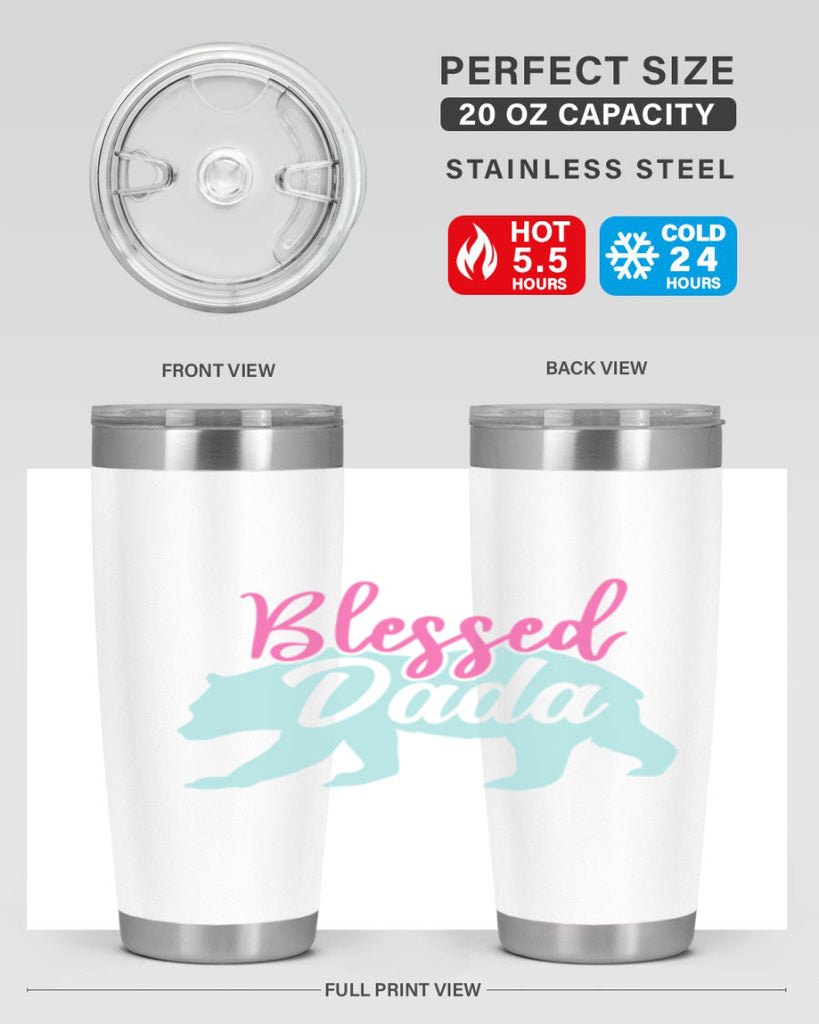 blessed dada 35#- dad- Tumbler