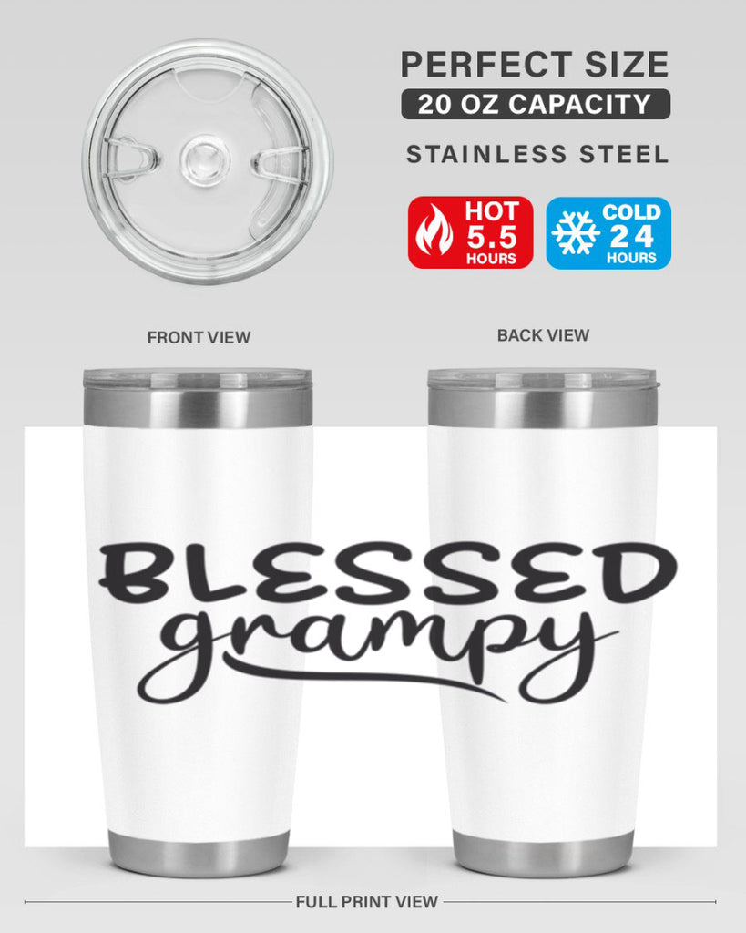 blessed grampy 77#- grandpa - papa- Tumbler