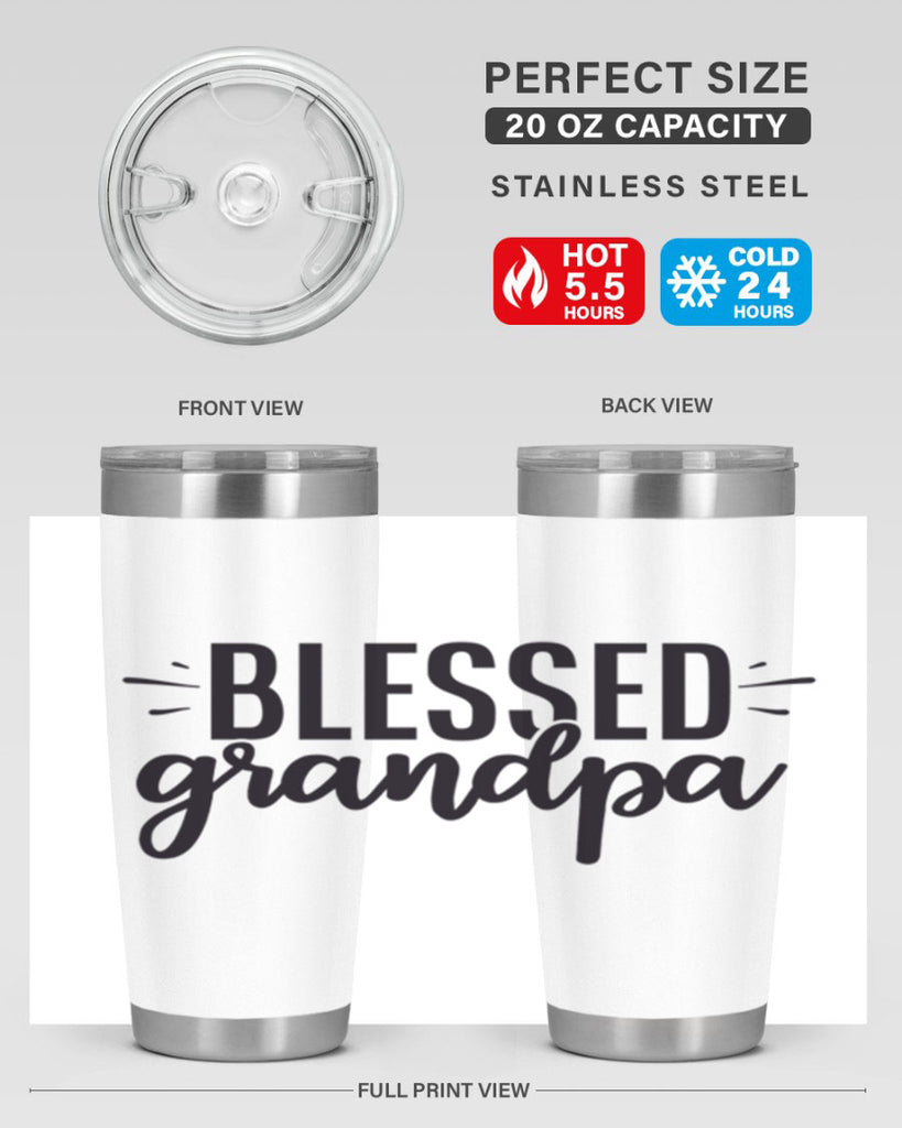 blessed grandpa 74#- grandpa - papa- Tumbler